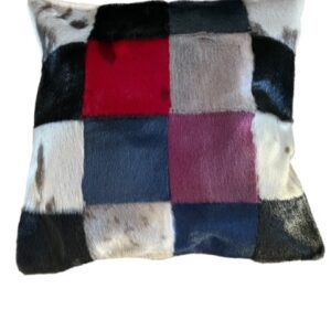 pyntepude i patchwork af sælskind